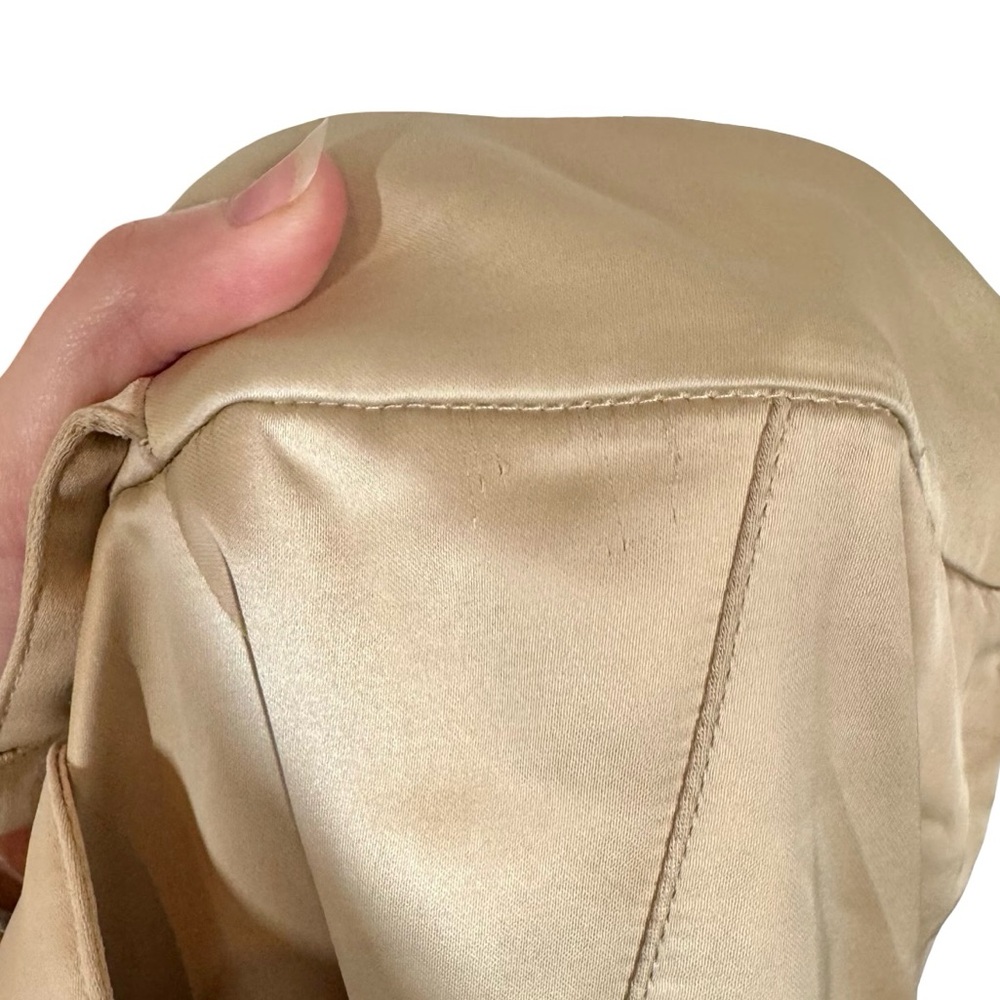 House of CB Thana Oyster Satin Military Belted Buckle Mini Skirt - Picture 9 of 11